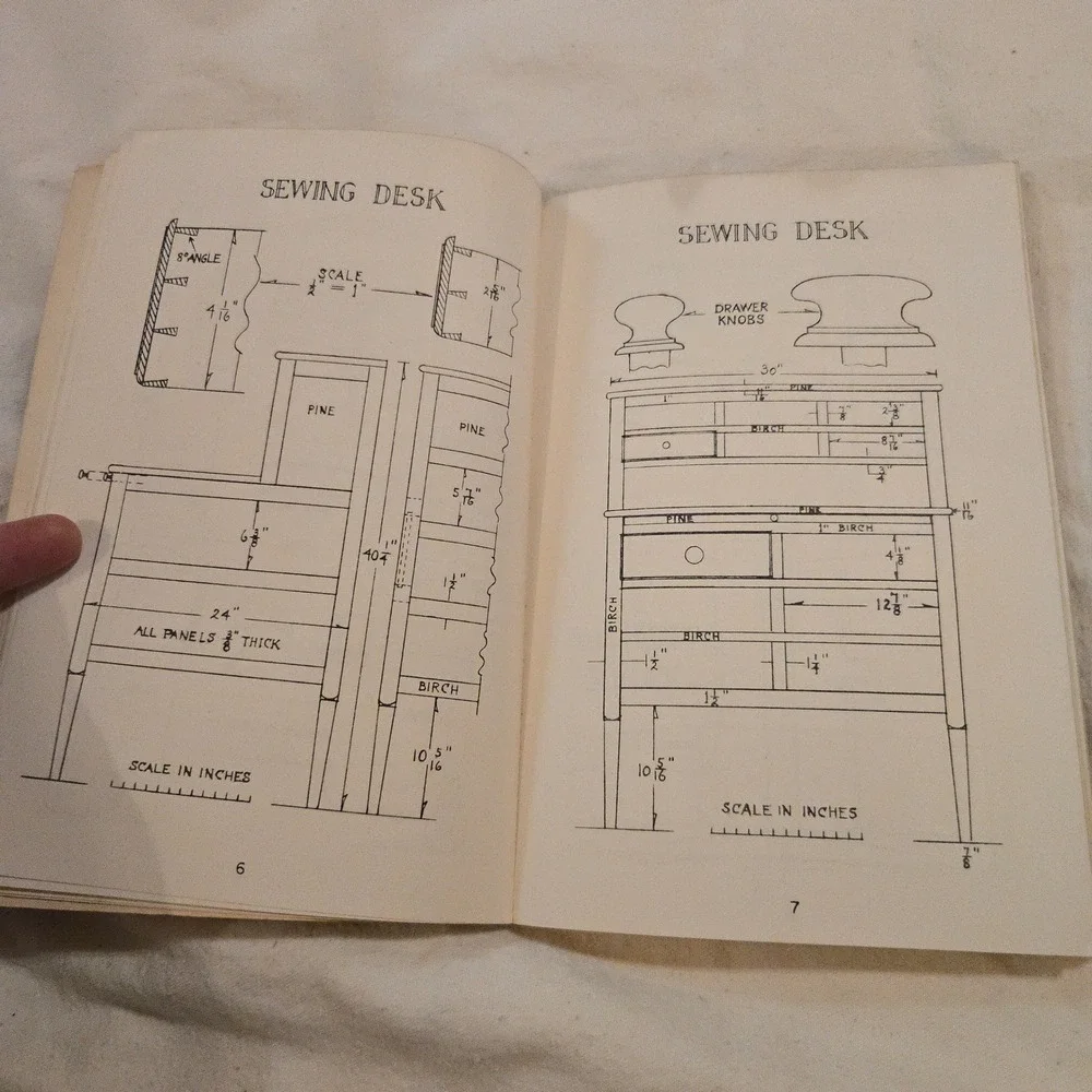 VTG Ejner Handberg Shop Drawings Of Shaker Furniture Woodenware Yellow Book 1973